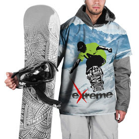 Накидка на куртку 3D с принтом Extreme в Рязани, 100% полиэстер |  | Тематика изображения на принте: extreme | snowboard | сноуборд | экстрим