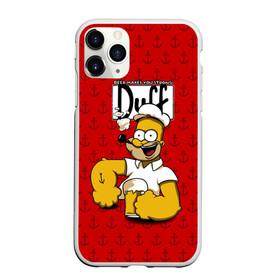 Чехол для iPhone 11 Pro матовый с принтом Duff Beer в Рязани, Силикон |  | bart | donut | griffin | homer | popeye | simpson | барт | гомер | гриффин | капитан | моряк | симпсон | стьюи | якорь