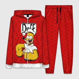 Женский костюм 3D с принтом Duff Beer в Рязани,  |  | Тематика изображения на принте: bart | donut | griffin | homer | popeye | simpson | барт | гомер | гриффин | капитан | моряк | симпсон | стьюи | якорь