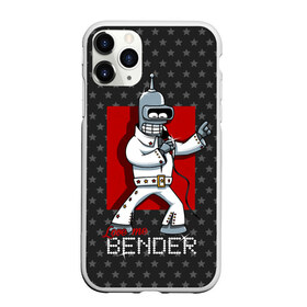 Чехол для iPhone 11 Pro матовый с принтом Bender Presley в Рязани, Силикон |  | Тематика изображения на принте: bender | elvis presley | fry | futurama | hermes | rock n roll | zoidberg | бендер | гермес | зойдберг | робот | рок н ролл | туранга | фрай | футурама | элвис пресли