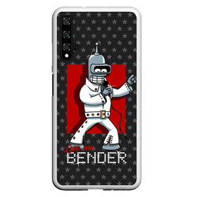 Чехол для Honor 20 с принтом Bender Presley в Рязани, Силикон | Область печати: задняя сторона чехла, без боковых панелей | bender | elvis presley | fry | futurama | hermes | rock n roll | zoidberg | бендер | гермес | зойдберг | робот | рок н ролл | туранга | фрай | футурама | элвис пресли