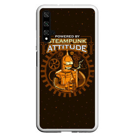 Чехол для Honor 20 с принтом Steampunk Attitude в Рязани, Силикон | Область печати: задняя сторона чехла, без боковых панелей | Тематика изображения на принте: bender | fry | futurama | hermes | robot | zoidberg | бендер | гермес | зойдберг | робот | туранга | фрай | футурама