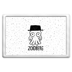 Магнит 45*70 с принтом Zoidberg в Рязани, Пластик | Размер: 78*52 мм; Размер печати: 70*45 | breaking bad | futurama | heisenberg | hermes | zoidberg | во все тяжкие | зойдберг | робот | футурама | хайзенберг