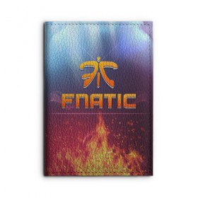 Обложка для автодокументов с принтом Fnatic Team в Рязани, натуральная кожа |  размер 19,9*13 см; внутри 4 больших “конверта” для документов и один маленький отдел — туда идеально встанут права | Тематика изображения на принте: best team | fnatic | team