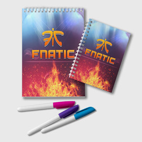 Блокнот с принтом Fnatic Team в Рязани, 100% бумага | 48 листов, плотность листов — 60 г/м2, плотность картонной обложки — 250 г/м2. Листы скреплены удобной пружинной спиралью. Цвет линий — светло-серый
 | best team | fnatic | team