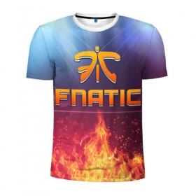 Мужская футболка 3D спортивная с принтом Fnatic Team в Рязани, 100% полиэстер с улучшенными характеристиками | приталенный силуэт, круглая горловина, широкие плечи, сужается к линии бедра | Тематика изображения на принте: best team | fnatic | team