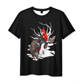 Мужская футболка 3D с принтом Волчонок в Рязани, 100% полиэфир | прямой крой, круглый вырез горловины, длина до линии бедер | Тематика изображения на принте: teen wolf