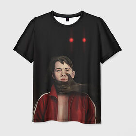 Мужская футболка 3D с принтом Волчонок в Рязани, 100% полиэфир | прямой крой, круглый вырез горловины, длина до линии бедер | Тематика изображения на принте: teen wolf