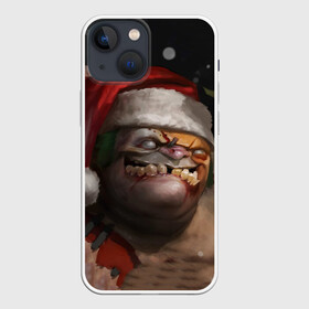 Чехол для iPhone 13 mini с принтом Пудж в Рязани,  |  | christmas | dota | dota 2 | new year | pudge | дота | новый год | пудж | рождество