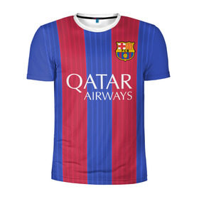 Мужская футболка 3D спортивная с принтом Neymar (форма) в Рязани, 100% полиэстер с улучшенными характеристиками | приталенный силуэт, круглая горловина, широкие плечи, сужается к линии бедра | barca | barcelona | неймар