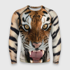 Мужской рашгард 3D с принтом Тигр в Рязани,  |  | animal | predator | striped | tiger | view | wild | взгляд | дикий | животное | полосатый | тигр | хищник