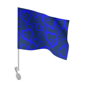 Флаг для автомобиля с принтом Ночная романтика в Рязани, 100% полиэстер | Размер: 30*21 см | love is | влюблённый | любовь | ночь | романтика | сердечки | сердце