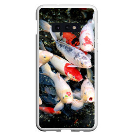 Чехол для Samsung S10E с принтом Koi Fish (карпы кои) в Рязани, Силикон | Область печати: задняя сторона чехла, без боковых панелей | Тематика изображения на принте: bright | brocade | carp | color | decorative | depth | exotic | fish | koi | koi fish | sea | water | вода | глубина | декоративные | карпы | кои | море | парчовый | рыбки | цвет | экзотические | яркий