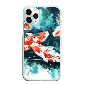 Чехол для iPhone 11 Pro Max матовый с принтом Koi Fish (карпы кои) в Рязани, Силикон |  | bright | brocade | carp | color | decorative | depth | exotic | fish | koi | koi fish | sea | water | вода | глубина | декоративные | карпы | кои | море | парчовый | рыбки | цвет | экзотические | яркий