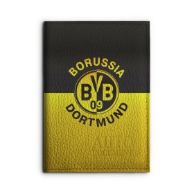 Обложка для автодокументов с принтом Borussia Dortmund FC в Рязани, натуральная кожа |  размер 19,9*13 см; внутри 4 больших “конверта” для документов и один маленький отдел — туда идеально встанут права | Тематика изображения на принте: боруссия | германия | дортмунд | клуб | фк | футбол | футбольный