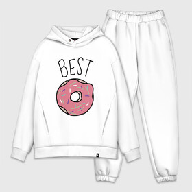 Мужской костюм хлопок OVERSIZE с принтом best friends в Рязани,  |  | coffee | donuts | food | friends | друзья | кофе | парные | пончик