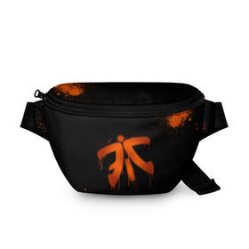 Поясная сумка 3D с принтом cs:go - Fnatic (Black collection) в Рязани, 100% полиэстер | плотная ткань, ремень с регулируемой длиной, внутри несколько карманов для мелочей, основное отделение и карман с обратной стороны сумки застегиваются на молнию | 0x000000123 | cs | csgo | fnatic | кс | ксго | фнатик