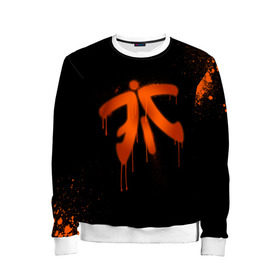 Детский свитшот 3D с принтом cs:go - Fnatic (Black collection) в Рязани, 100% полиэстер | свободная посадка, прямой крой, мягкая тканевая резинка на рукавах и понизу свитшота | 0x000000123 | cs | csgo | fnatic | кс | ксго | фнатик