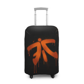 Чехол для чемодана 3D с принтом cs:go - Fnatic (Black collection) в Рязани, 86% полиэфир, 14% спандекс | двустороннее нанесение принта, прорези для ручек и колес | 0x000000123 | cs | csgo | fnatic | кс | ксго | фнатик