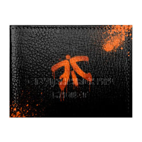 Обложка для студенческого билета с принтом cs:go - Fnatic (Black collection) в Рязани, натуральная кожа | Размер: 11*8 см; Печать на всей внешней стороне | 0x000000123 | cs | csgo | fnatic | кс | ксго | фнатик