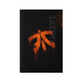 Обложка для паспорта матовая кожа с принтом cs:go - Fnatic (Black collection) в Рязани, натуральная матовая кожа | размер 19,3 х 13,7 см; прозрачные пластиковые крепления | Тематика изображения на принте: 0x000000123 | cs | csgo | fnatic | кс | ксго | фнатик