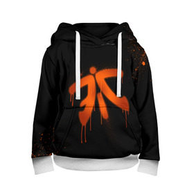 Детская толстовка 3D с принтом cs:go - Fnatic (Black collection) в Рязани, 100% полиэстер | двухслойный капюшон со шнурком для регулировки, мягкие манжеты на рукавах и по низу толстовки, спереди карман-кенгуру с мягким внутренним слоем | Тематика изображения на принте: 0x000000123 | cs | csgo | fnatic | кс | ксго | фнатик