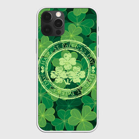 Чехол для iPhone 12 Pro Max с принтом Ireland Happy St Patricks Day в Рязани, Силикон |  | Тематика изображения на принте: background | clover | four | green | happy st. patricks day | holiday | ireland | leaf | petal | plant | print | зеленый | ирландия | клевер | лепесток | лист | печать | праздник | растение | счастливого святого патрика | фон | четыре