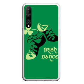 Чехол для Honor P30 с принтом Ireland Irish dance в Рязани, Силикон | Область печати: задняя сторона чехла, без боковых панелей | background | black | clover | dance | green | ireland | irish | petal | soft shoes | зеленый | ирландия | ирландский | клевер | лепесток | мягкая | обувь | танец | фон | черная