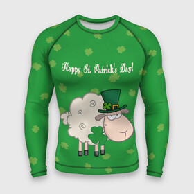 Мужской рашгард 3D с принтом Ирландия в Рязани,  |  | irish | sheep | st. patricks day | зеленый | ирландец | лепрекон | оваечка | овца