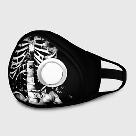 Маска из неопрена Floral Skeleton: в Рязани, неопрен 100% | Форма огибающая нос. Резинки для ушей с дополнительной резинкой на затылке. Клапан для выдоха для активного дыхания при занятиях спортом. Эластичный материал маски и окантовки для лучшего растяжения и прилегания маски.&nbsp; | art | bone | dark | death | fashion | flower | hipster | skelet | skull | арт | грудь | кости | мода | ребра | скелет | стиль | темный | хипстер | цвет | череп