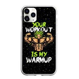 Чехол для iPhone 11 Pro Max матовый с принтом My Workout в Рязани, Силикон |  | dragon ball | strong | workout | воркаут | драгон бол