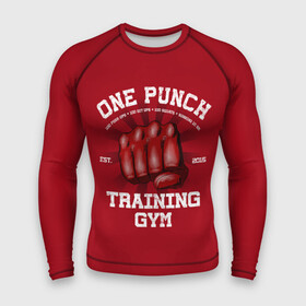 Мужской рашгард 3D с принтом One Punch Gym в Рязани,  |  | Тематика изображения на принте: boxing | combat | fight | fighter | kickboxing | muay thai | wrestling | боец | бой | бокс | боксер | драка | кикбоксинг | май тай