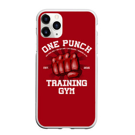 Чехол для iPhone 11 Pro Max матовый с принтом One Punch Gym в Рязани, Силикон |  | Тематика изображения на принте: boxing | combat | fight | fighter | kickboxing | muay thai | wrestling | боец | бой | бокс | боксер | драка | кикбоксинг | май тай