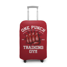 Чехол для чемодана 3D с принтом One Punch Gym в Рязани, 86% полиэфир, 14% спандекс | двустороннее нанесение принта, прорези для ручек и колес | boxing | combat | fight | fighter | kickboxing | muay thai | wrestling | боец | бой | бокс | боксер | драка | кикбоксинг | май тай