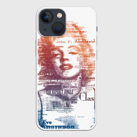 Чехол для iPhone 13 mini с принтом Мэрилин Монро в Рязани,  |  | actress | american | art | marilyn monroe | pop   art | portrait | text | американская | искусство | киноактриса | мэрилин монро | певица | поп   арт | портрет | текстовой