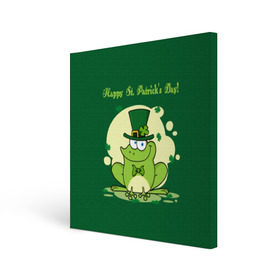 Холст квадратный с принтом Ирландия в Рязани, 100% ПВХ |  | Тематика изображения на принте: clover | frog | green | happy st. patricks day | ireland | irish | moon | день святого патрика | зелёная | ирландец | ирландия | клевер | луна | лягушка | счастливый | шляпа