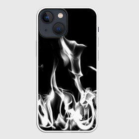 Чехол для iPhone 13 mini с принтом Огонь в Рязани,  |  | монохромный | пламя