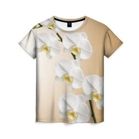 Женская футболка 3D с принтом Orhid в Рязани, 100% полиэфир ( синтетическое хлопкоподобное полотно) | прямой крой, круглый вырез горловины, длина до линии бедер | девушки | красота | орхидея | прелесть | цветы