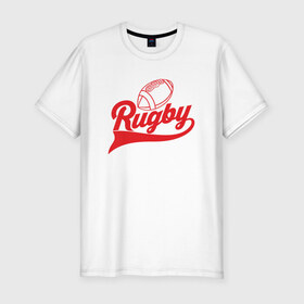 Мужская футболка премиум с принтом RUGBY в Рязани, 92% хлопок, 8% лайкра | приталенный силуэт, круглый вырез ворота, длина до линии бедра, короткий рукав | america | brokenfinger | dotrugby | league | nails | rugby | rugbyunion | usa | womensrugby | медведь | мяч | регби | россия