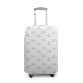 Чехол для чемодана 3D с принтом Нежные цветы в Рязани, 86% полиэфир, 14% спандекс | двустороннее нанесение принта, прорези для ручек и колес | розы
