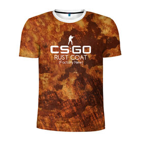 Мужская футболка 3D спортивная с принтом cs:go - Rust Coat (Пыльник) в Рязани, 100% полиэстер с улучшенными характеристиками | приталенный силуэт, круглая горловина, широкие плечи, сужается к линии бедра | csgo | rust coat | ксго | пыльник | ржавчина