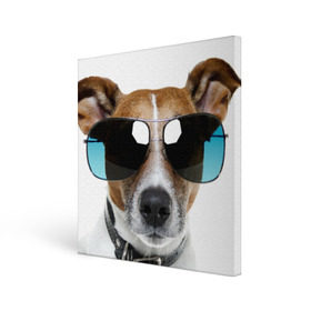 Холст квадратный с принтом Джек Рассел в очках в Рязани, 100% ПВХ |  | волкодав | дворняжка | джек | джек рассел | домашние животные | любимец | мопс | овчарка | пес | песик | питомец | рассел | сенбернар | собака | собачка