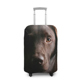 Чехол для чемодана 3D с принтом Лабрадор в Рязани, 86% полиэфир, 14% спандекс | двустороннее нанесение принта, прорези для ручек и колес | далматин | далматинец | дворняга | лабрадор | любимец | овчарка | пес | питомец | самоед | собака | собачка | щенок
