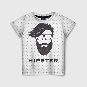 Детская футболка 3D с принтом Hipster в Рязани, 100% гипоаллергенный полиэфир | прямой крой, круглый вырез горловины, длина до линии бедер, чуть спущенное плечо, ткань немного тянется | hair | hipster | man | волосы | мужчина | парень | прическа | хипстер