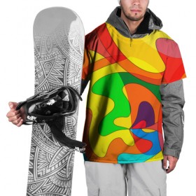 Накидка на куртку 3D с принтом Прикольная радуга в Рязани, 100% полиэстер |  | разноцветный | яркий