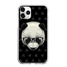 Чехол для iPhone 11 Pro матовый с принтом Умная панда в Рязани, Силикон |  | animal | bear | beast | hipster | panda | smart | животное | зверь | медведь | очки | панда | свэг | умный | хипстер