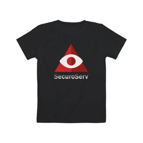 Детская футболка хлопок с принтом SecuroServ в Рязани, 100% хлопок | круглый вырез горловины, полуприлегающий силуэт, длина до линии бедер | auto | grand | gta | theft | гта