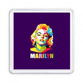 Магнит 55*55 с принтом Marilyn Monroe в Рязани, Пластик | Размер: 65*65 мм; Размер печати: 55*55 мм | marilyn monroe | актриса | звезда | кино | мэрилин монро | певица