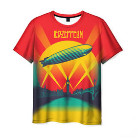 Мужская футболка 3D с принтом Led Zeppelin 3 в Рязани, 100% полиэфир | прямой крой, круглый вырез горловины, длина до линии бедер | led zeppelin | лед зеппелин | роберт плант