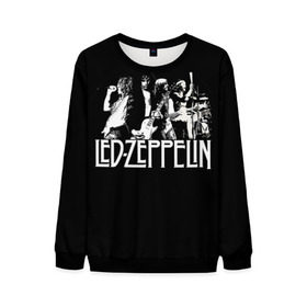 Мужской свитшот 3D с принтом Led Zeppelin 4 в Рязани, 100% полиэстер с мягким внутренним слоем | круглый вырез горловины, мягкая резинка на манжетах и поясе, свободная посадка по фигуре | led zeppelin | лед зеппелин | роберт плант